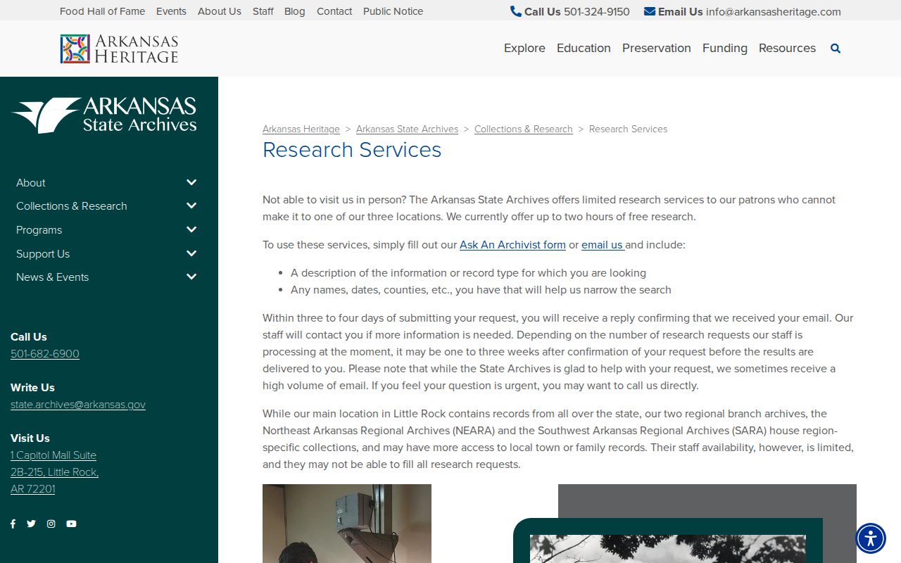 Arkansas State Archives research services for older Clay County arrest records